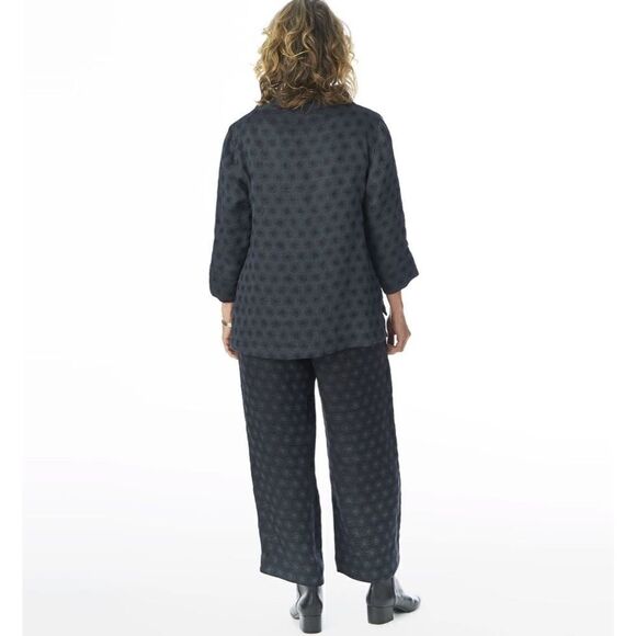 SOUTH STREET LINEN Wide-Leg Crop Pant Linen Wool - Picture 2 of 11